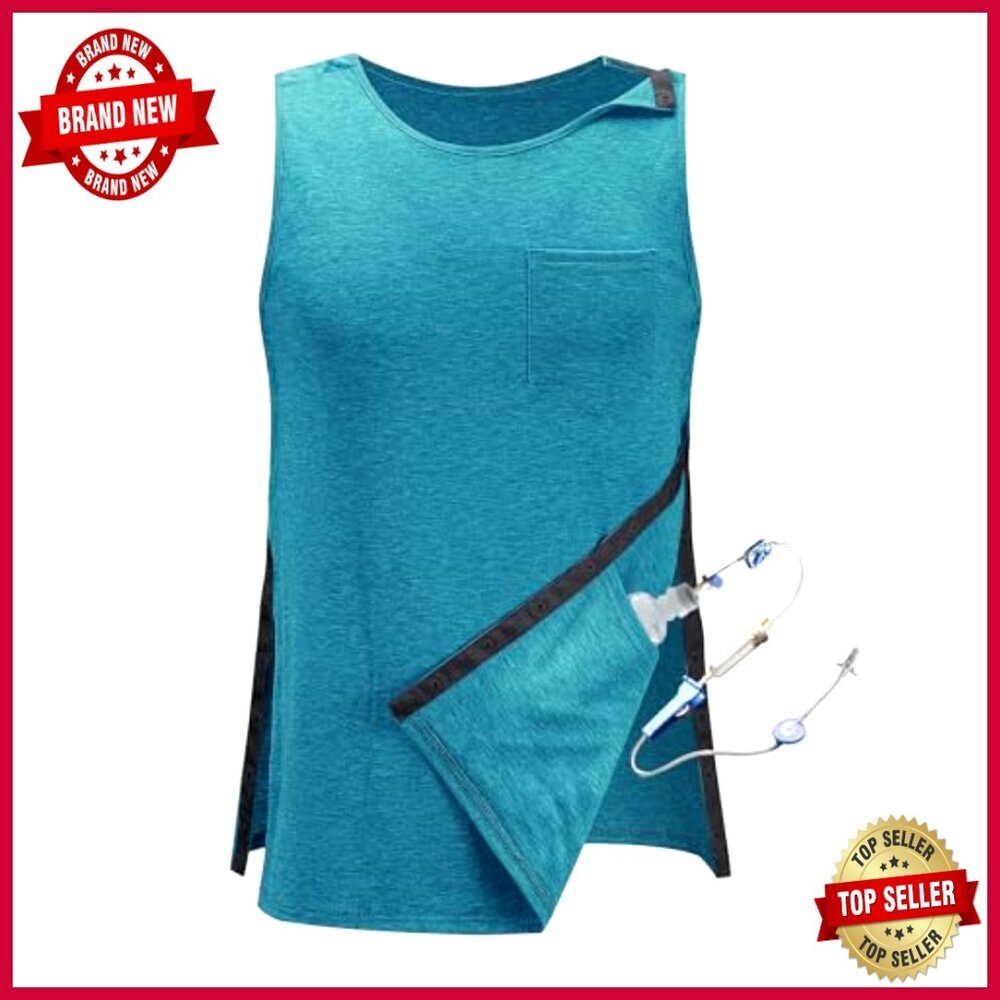 Post Surgery Tank Top with Snap Buttons for Mastectomy Recovery - Picture 2 of 5